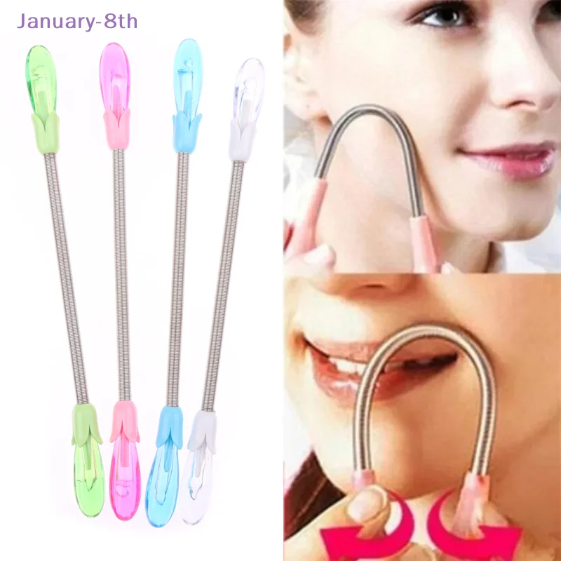 1Pcs Facial Hair Remover Spring for Women Face Chin Cheek Mustache Upper Lip Hair Remover Spring Epilator Threading Tool