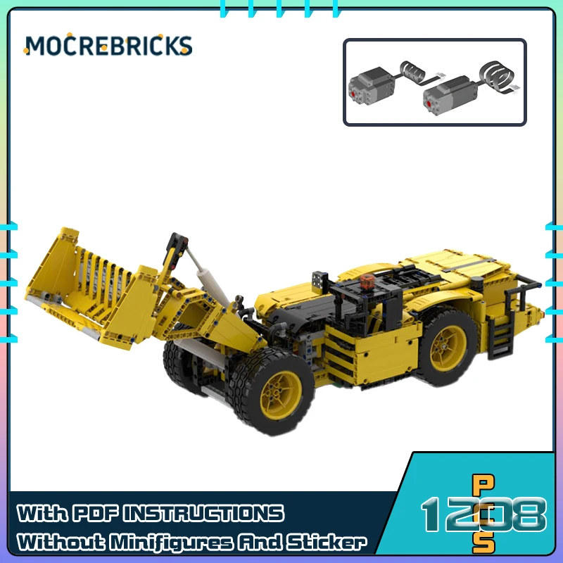 Urban Engineering Vehicle Collection Series Underground Mining Loader Model Building Blocks Expert Educational Toys Kids Bricks
