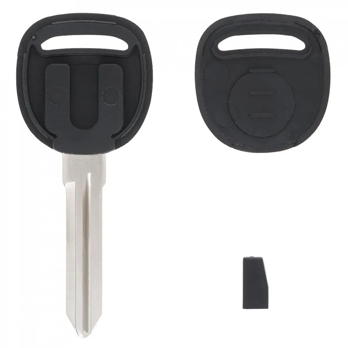 1piece Black Replacement Transponder Ignition Key Uncut Blade Blank Car Key with ID 46 Chip  Fit for Chevrolet Cars