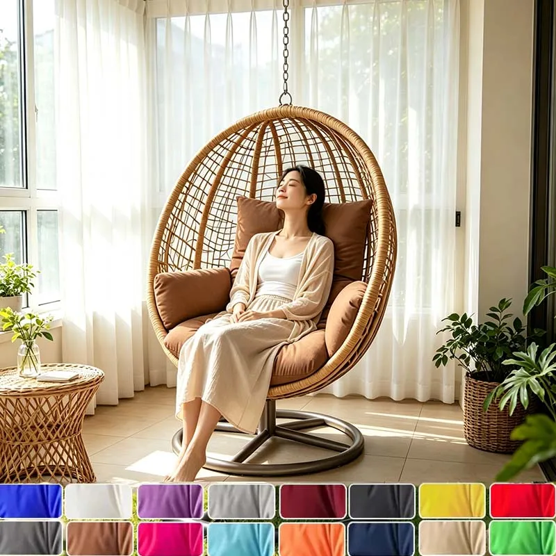 Thickened Non-Slip Hanging Chair Cushion Pad,Egg Basket Swing Seat Cushion for Indoor Outdoor Patio Garden,Rocking Chair Cushion