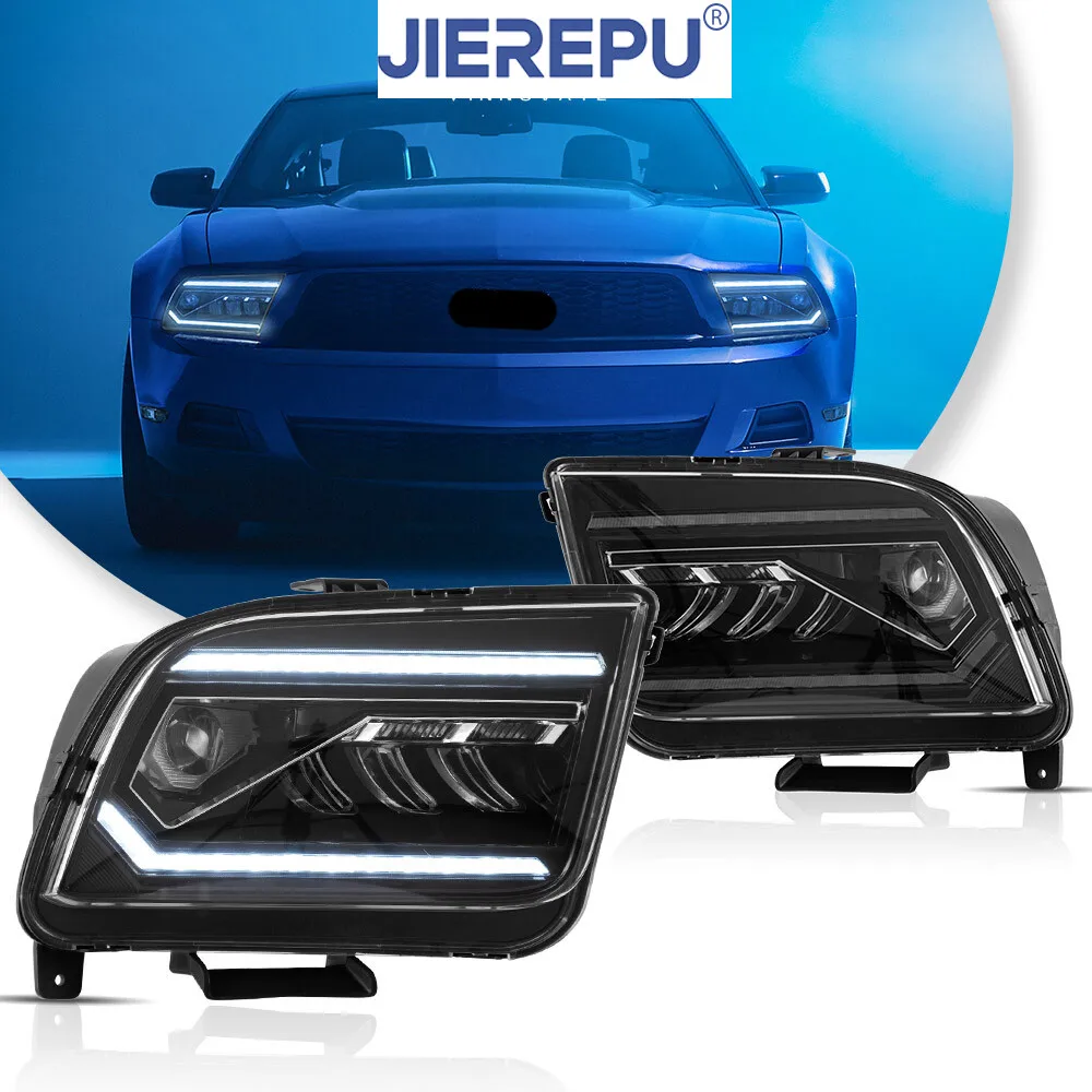 

1 пара указателей поворота Vland FULL светодиодные фары для Ford Mustang 2005-2009 годов с последовательностью и анимацией