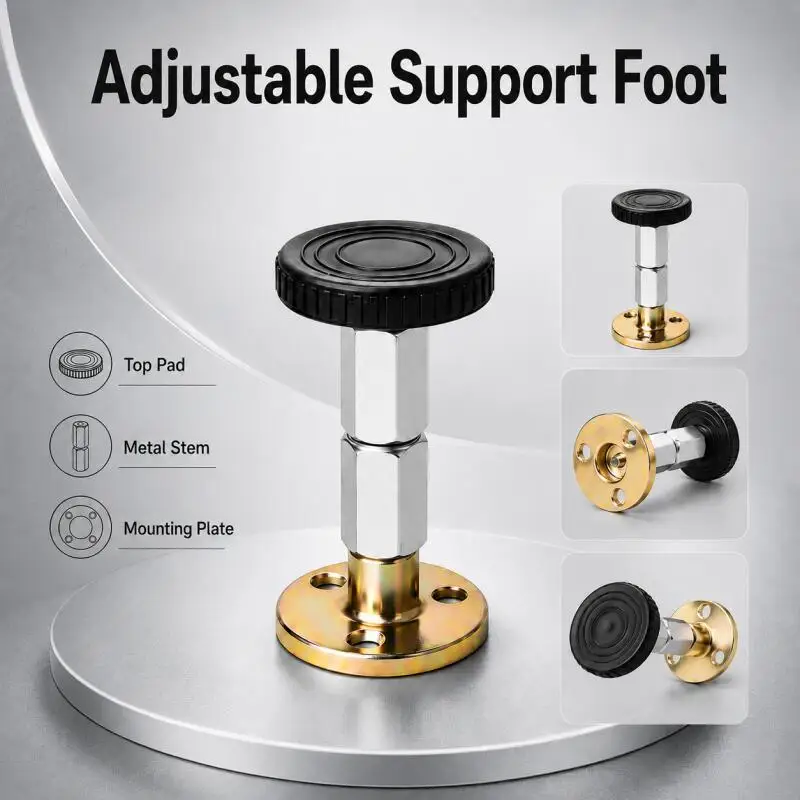 1~4pcs Adjustable Thread Bed Frame Anti-Shake Fixing Tool, Self-Adhesive Anti-Squeak Support Hardware Fastener