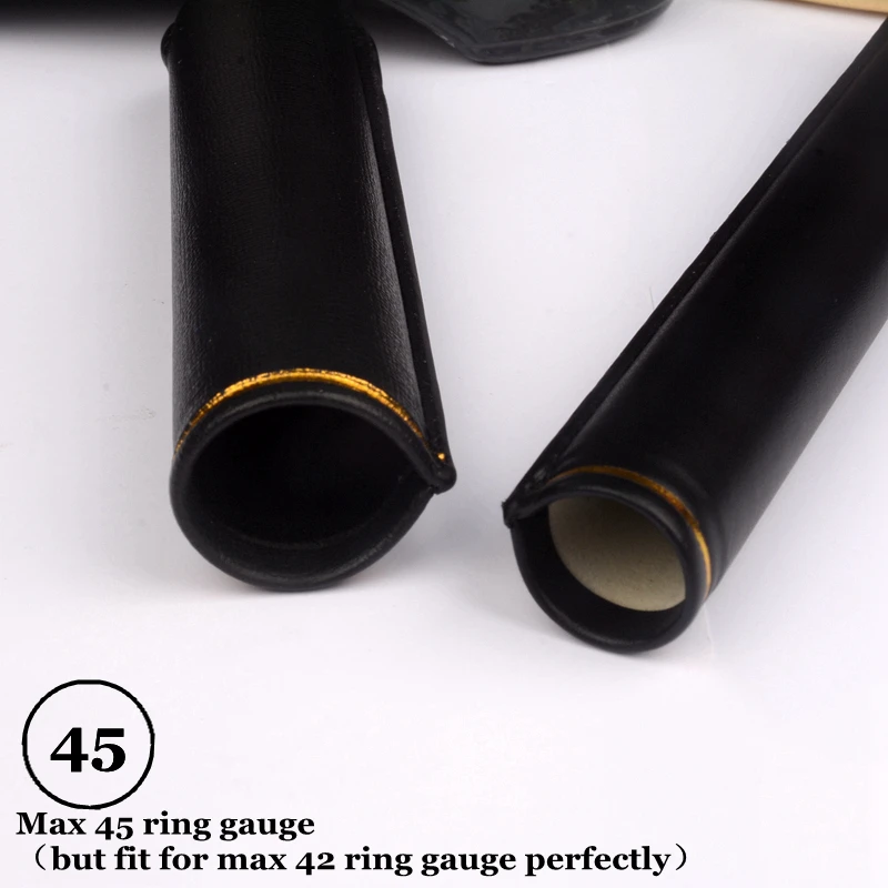 PU Leather Cigar Case 45Ring Cigar Holder Black Cigar Tube Mini Travel Humidor Special Size for Cigar Aficionado Best Cigar Tool