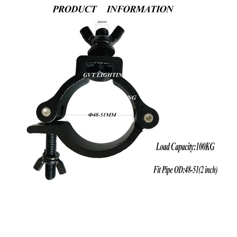 10 teile/los Aluminium Bühne Lichter Truss Clamp DJ Licht Schellen Haken Für LED PAR Moving Head Strahl Spot Schellen 48-52mm Rohr Durchmesser