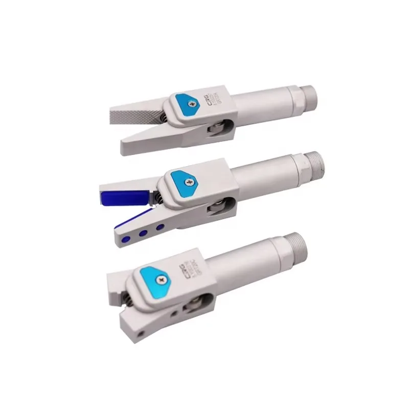 GRT20A Pneumatic Robot Finger Cylinder Gripper Jaws with Two Fingers Extension Handle Spout Material Head Clamp for EOAT