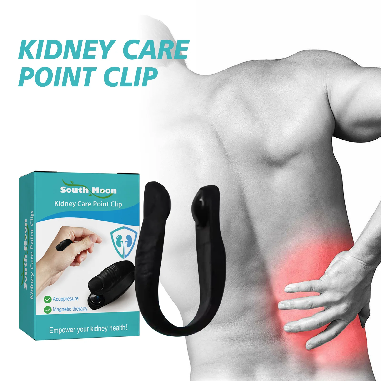 Prostate care point clip Tiger Point Kidney Pain Relief  Massage Stimulates Release of Endorphins for Improve Kidney Function