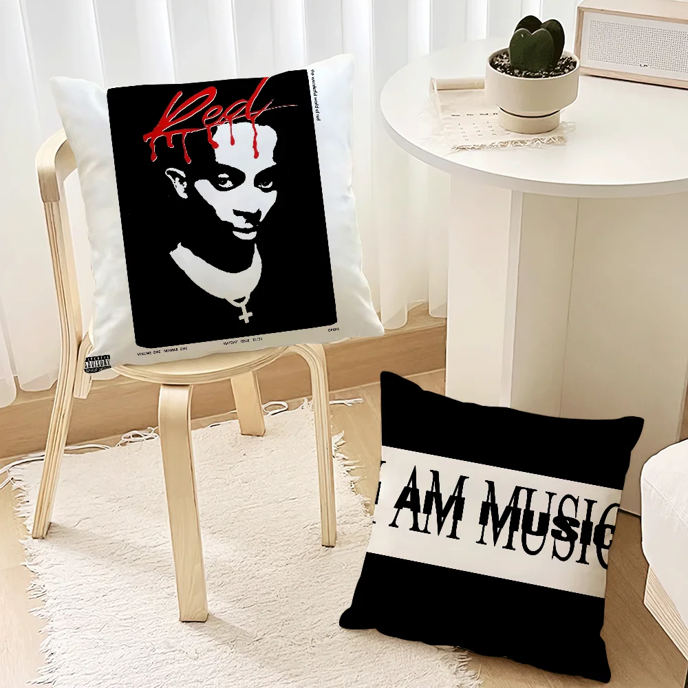 Rapper Playboi Carti Music Whole Lotta Red For Bedroom Car Coffee Shop Room Soft and Living Room Sofa Decorative Pillow Cover Ca