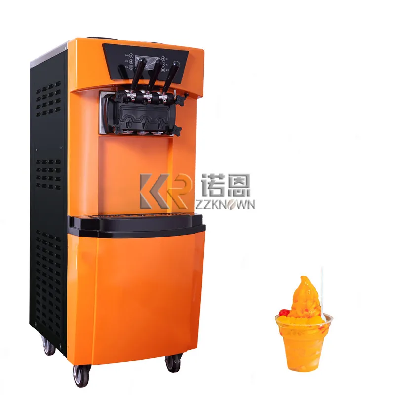 

Commercial Cone Soft Ice Cream Maker with Air Pump Stainless Steel Frozen Yogurt Soft Serve Making Machine Price