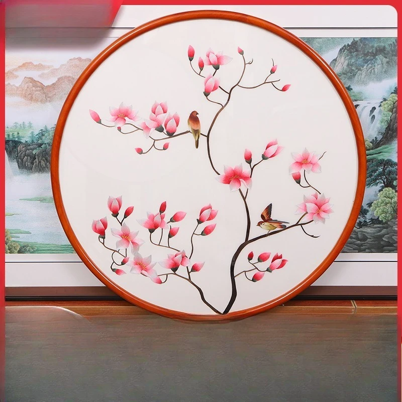 Magnolia Handmade  Series 8 Silk  Suzhou Finished Products Hanging Paintings Suzhou Embroidery