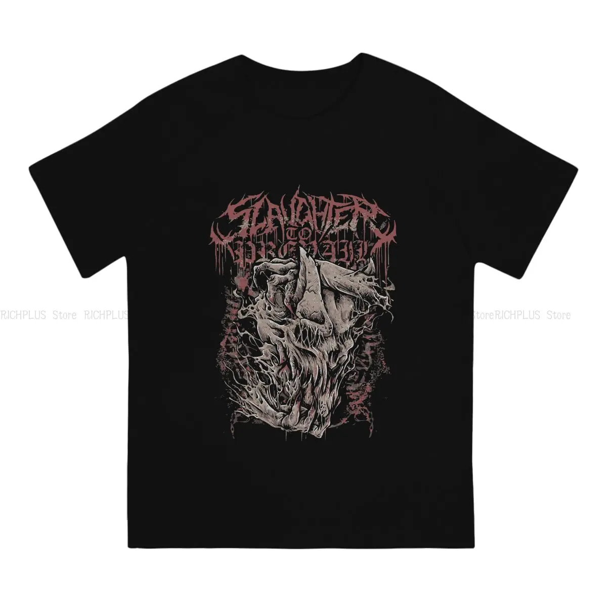 Baphomet Satan Lucifer Creative TShirt for Men Slaughter To Prevail Round Collar T Shirt Distinctive Birthday Gifts Tops