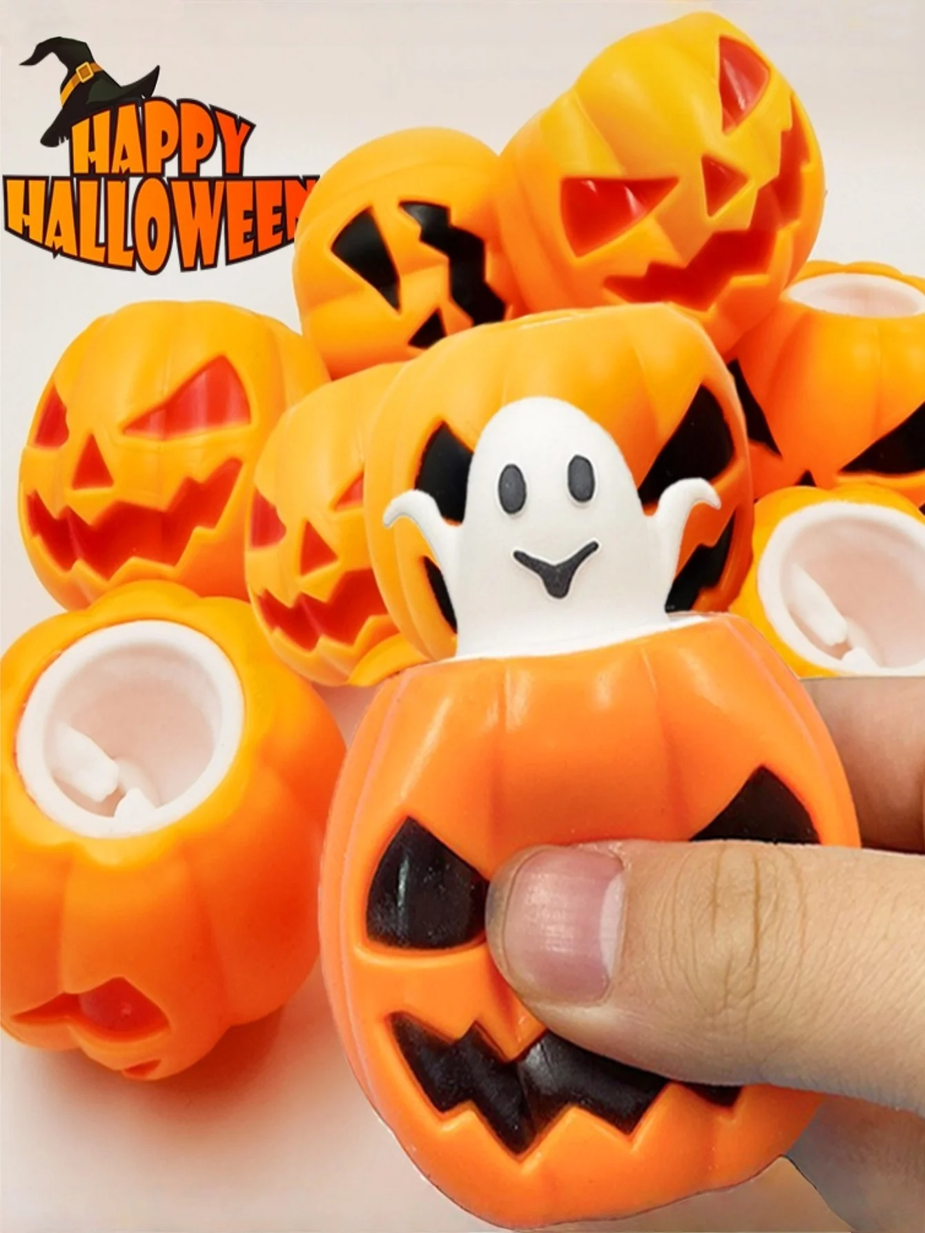 1/3/5PCS Halloween Kürbis Geist Squeeze Prise Spielzeug Gefälligkeiten Halloween Party Liefert Stress Relief Zappeln Spielzeug geburtstag Geschenke