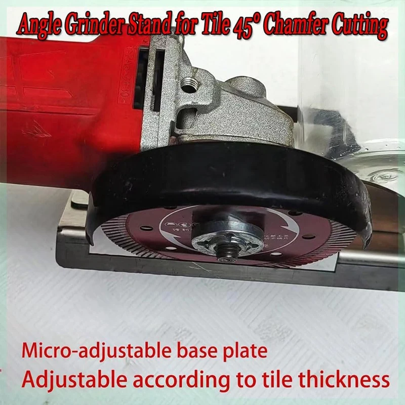 Angle Grinder Stand For Tile 45° Chamfer Cutting, Angle Grinder Stand Grinder Holder, Angle Grinding Fixed Holder