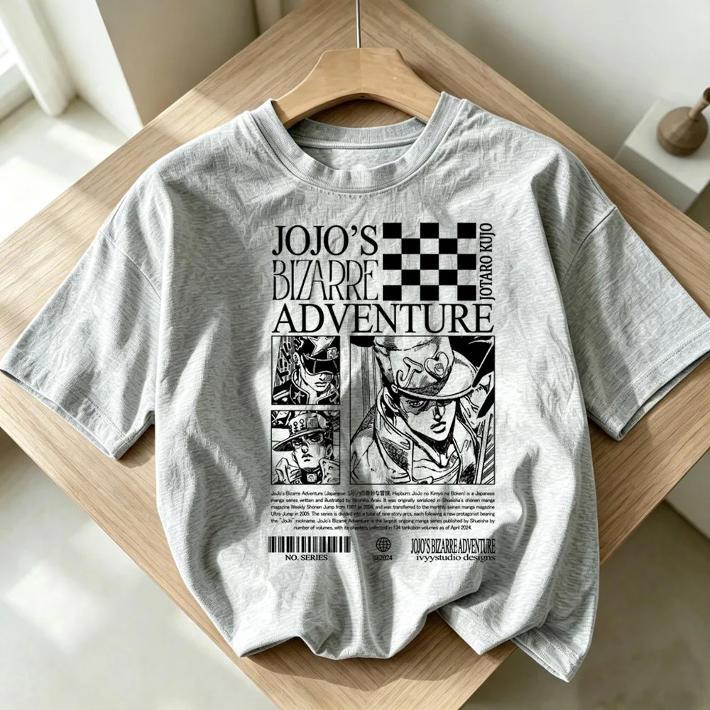 Jojo Bizarre Adventure Steel Ball Run top tees female graphic Retro party t shirt clearance sales cute scene  aesthetic jojifuku