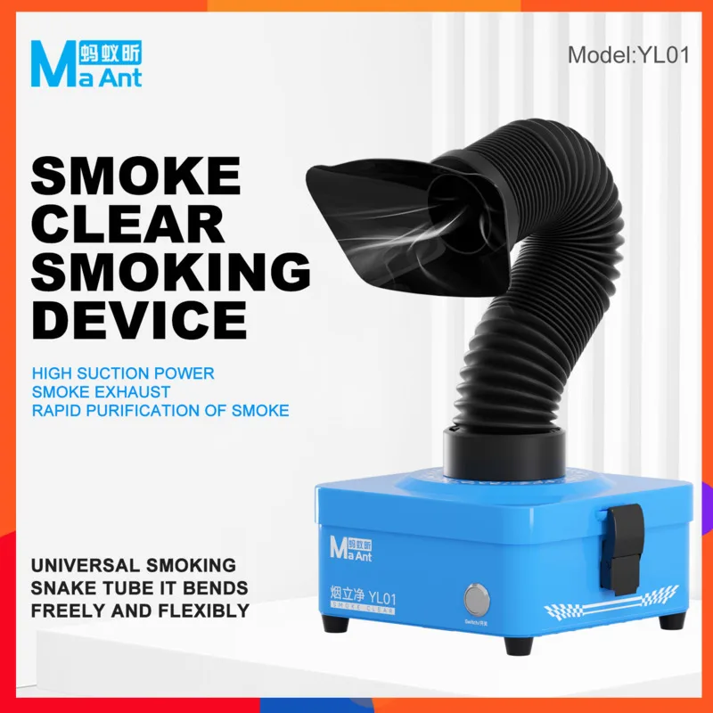 

Smoke Clear 3D Printer Smoke Purifier HEPA Filter Air Cleaner for Resin ABS Fumes Fume Extractor with Flexible Hose Quiet Motor