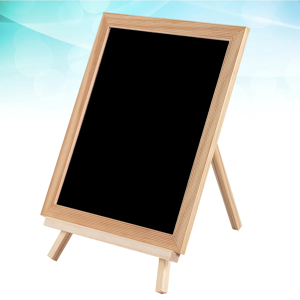 Small Blackboard Magnetic Writing Drawing Can Move Wooden Painting Kids Standing Easel Bamboo