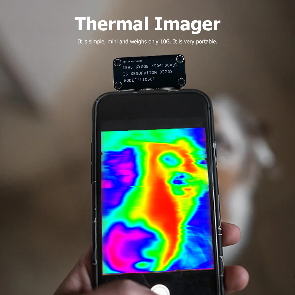 

Thermal Imager Night Vision External Phone Temperature Sensor 32x32Resolution Multiple Color Modes for Android Mobile Phone