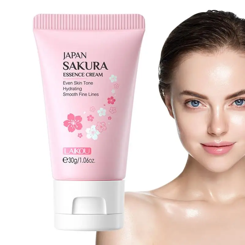 

Sakura Cream CherryBlossom Освежающий крем-эссенция Глубоко увлажняющий, укрепляющий, улучшающий сухость, шероховатость, крем для лица 30 г