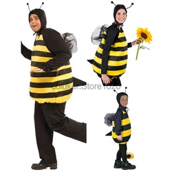 2024 Family Animal Costumes For Men Women Halloween Fancy Bee Cosplay Outfits Adults Kids Bumble Cosplay Dress Up