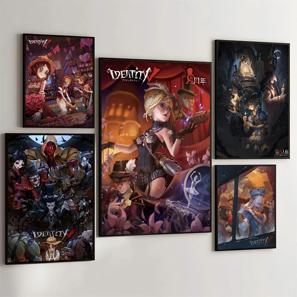 Horror Game I-Identity V Poster Self-adhesive Art Waterproof Paper Sticker Coffee House Bar Room Wall Decor