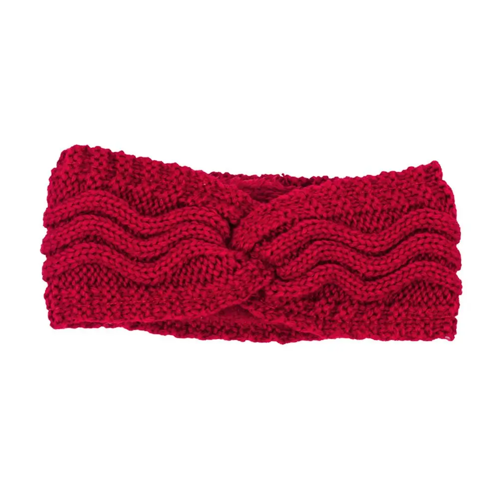 Soft Fashion Crochet Stretch Knotted Hair Bands Headbands for Women Ear Warmer Knitted