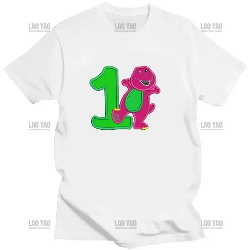 Kawaii Dinosaur Barney & Friends Print Men's and Women's Tshirt Fashion Trend Street Casual Summer Tee Tops