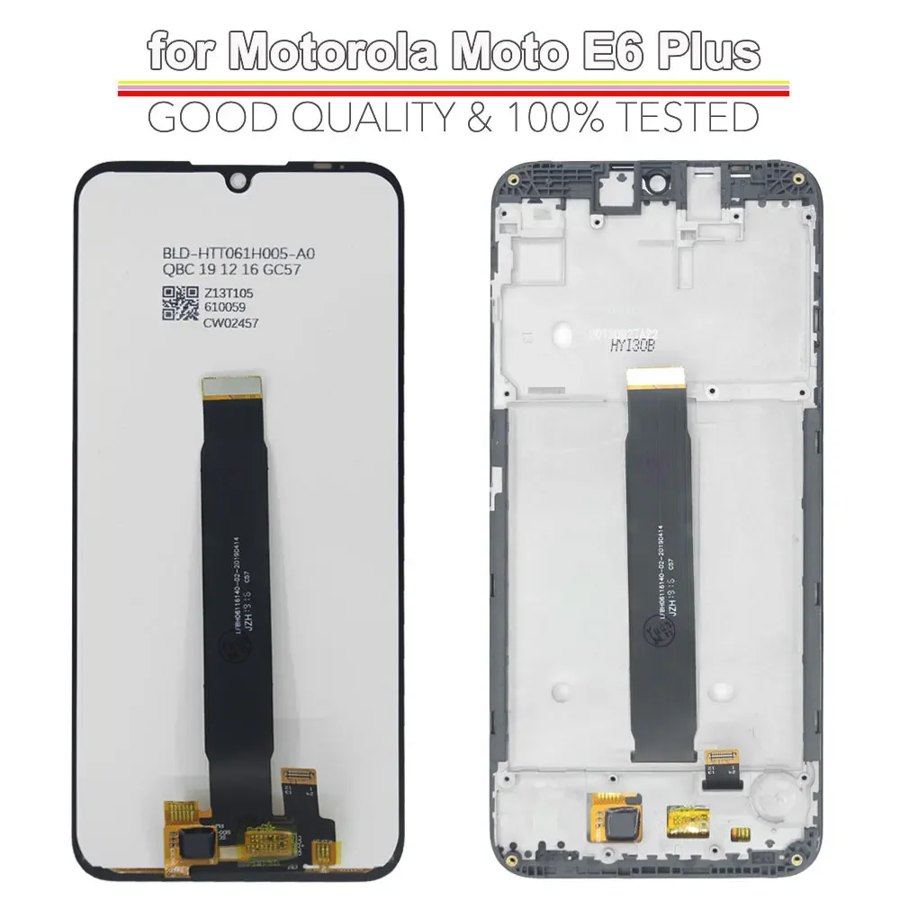 For Motorola Moto E6 Plus LCD XT2025-1 XT2025-2 display screen touch panel digitizer replacement assembly for Moto E6 Plus