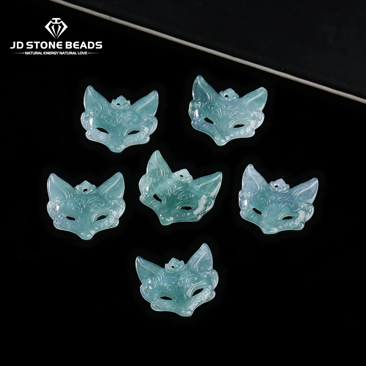 

1 Pc Natural Stone Guatemala Jadeite Carved Fox Bead For Jewelry Making DIY Necklace Bracelet Pendant Accessory Wholesale
