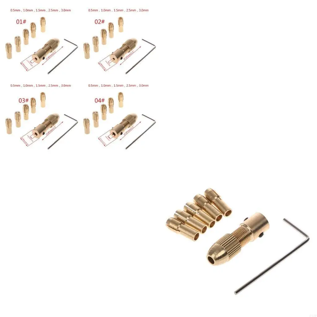 

7Pcs/Set 2/2.35/4.05/5.05mm Electric Motor Shaft Mini Chuck Fixture Clamp 0.5-3.