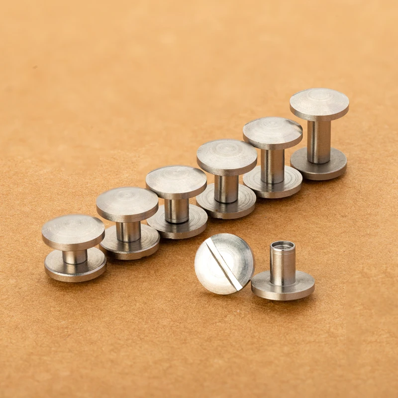 8mm Arc Style Stainless Steel Belt Screw Fastener Wallet Bag Rivet Handmade Clothes Leather Craft Hardware Part