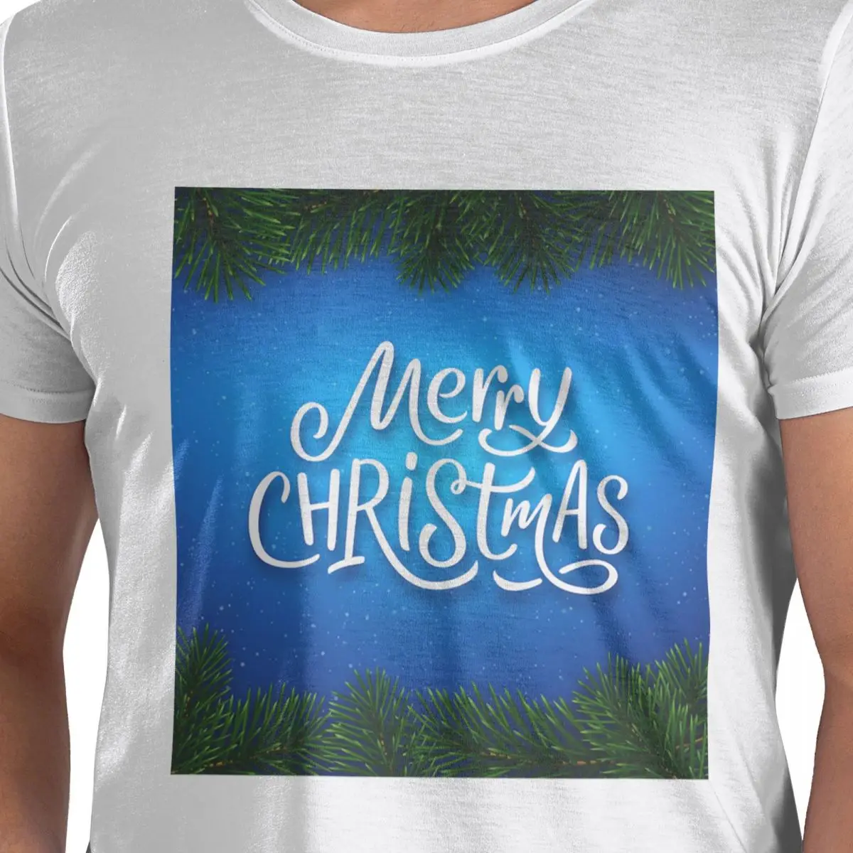 

Christmas Tree New Year Atmosphere 7 100% Cotton T-Shirt Men's Funny T Shirts Men O-Neck Short Sleeve S-6XL