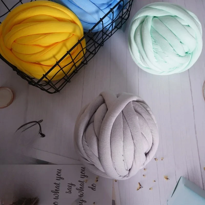 

4pcs 1000g Ultra Thick Yarn Coarse Cotton Thread Hand Crocheting Carpet DIY Bag Cat Nest Pillow Bed Winter Needs
