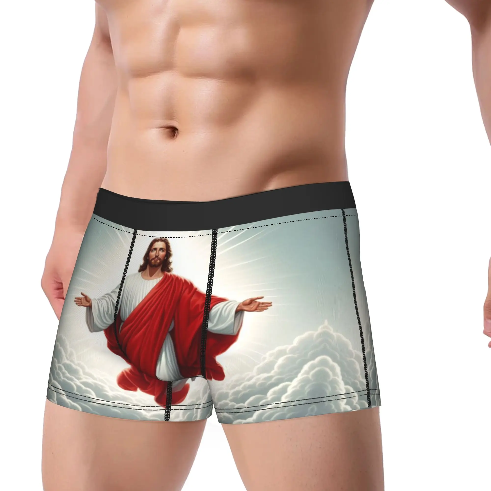 Christianity Jesus Christ Saint Boxers Gag Gift For Man Funny Underwear Catholic Religious Boxer Underpants