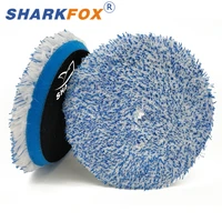 Sharkfox, 1 pieza, almohadilla de pulido de microfibra de 5/6 pulgadas para pulido de carrocería de coches, ruedas de pulido de microfibra para pulidor de coche DA/RO
