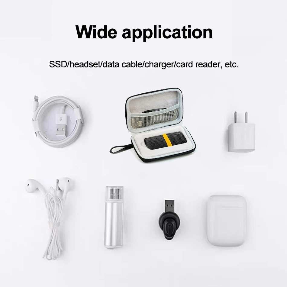 1.8 Inch SSD Case For KODAK X200 PSSD Bag Waterproof Mobile Hard Disk Box Portable Storage Protective SSD Accessories Present