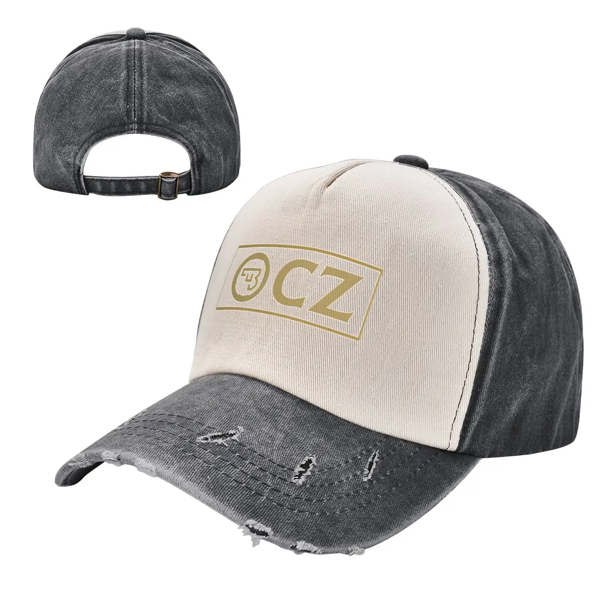 Awesome CZ Pistol Unisex Baseball Caps Distressed Washed Hats Cap Casual Outdoor Running Golf Unstructured Soft Snapback Hat