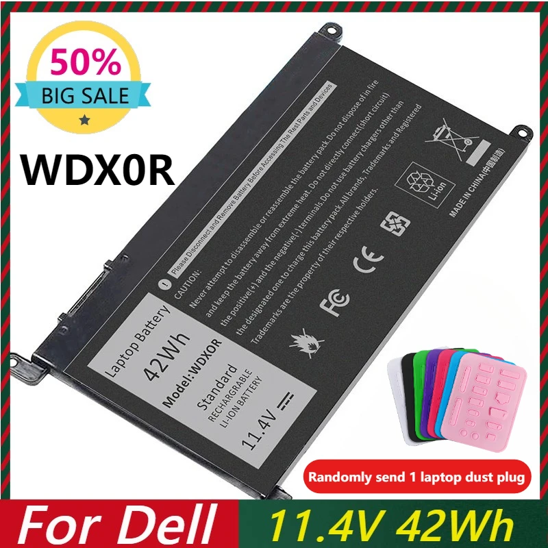

WDX0R Аккумулятор для ноутбука Dell Inspiron 13 15 5000 7000 серии 13 7375 7378 7368 5379 5378 5368 15 7579 7569 5567 5568 5570 WDXOR