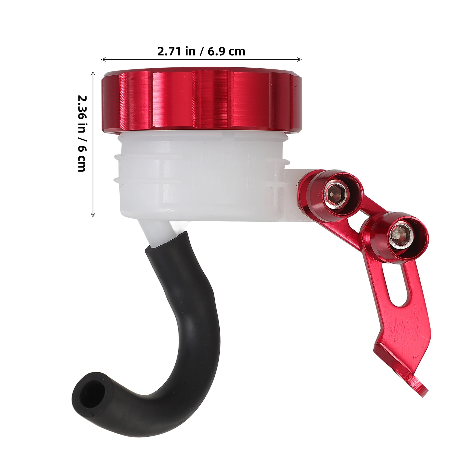 

CNC Aluminum Motorcycle Brake Oil Cup Red Reservoir Tank for Bike Fluid Bottle Easy Installation Durable Stable