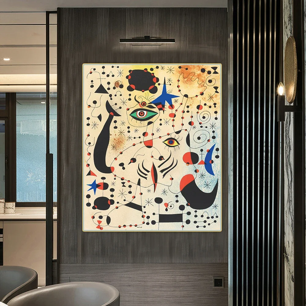 Joan Miro《Ciphers and Constellations, in Love with a Woman》Canvas Art Oil Painting Picture Wall Hanging Decor Home Decoration