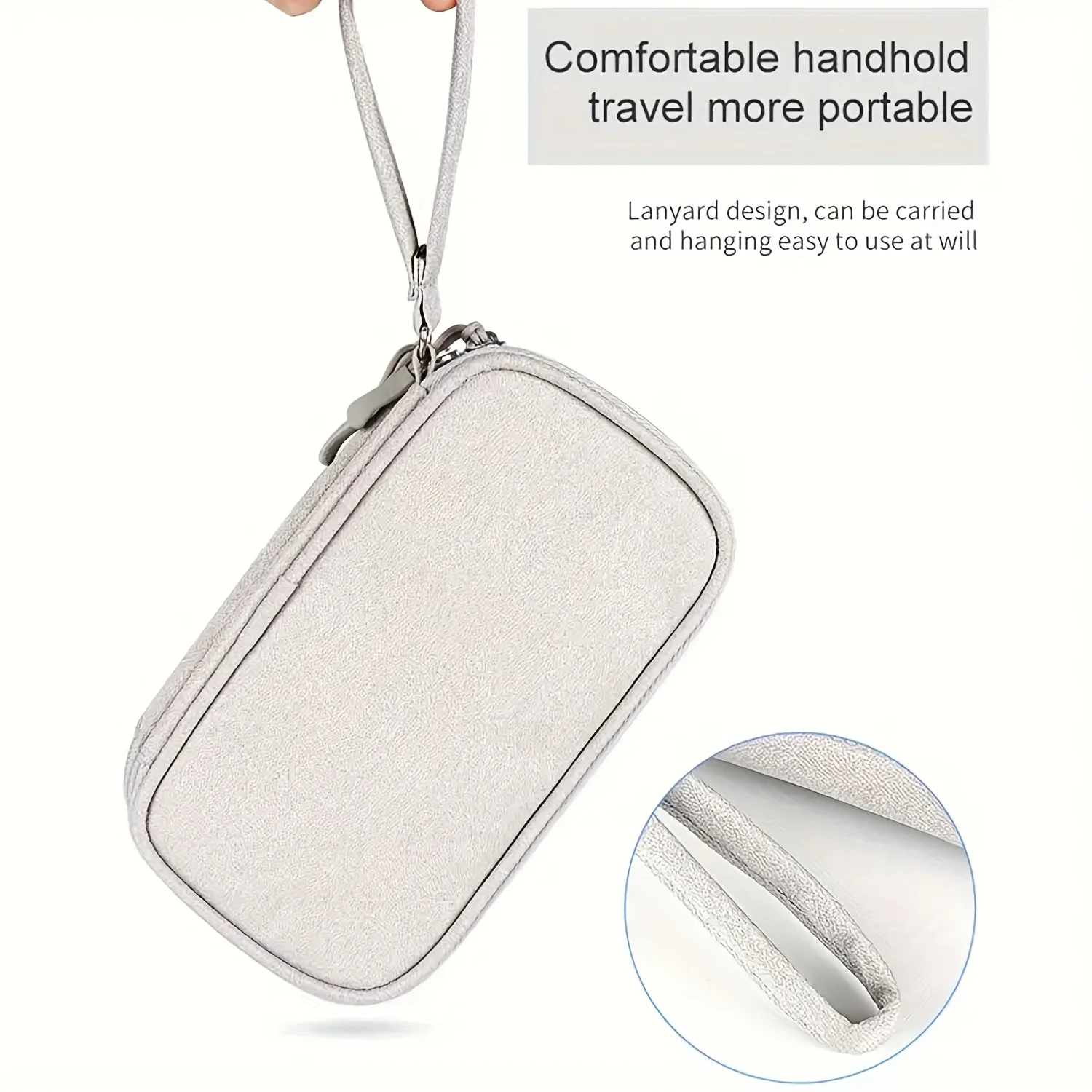 1 Piece Digital Travel Storage Bag, Compact and Lightweight Double-Layer Digital Storage Bag, Suitable for Vacation Travel, Unisex, to Store Data Cables, Power Banks, Mice and Other Accessories