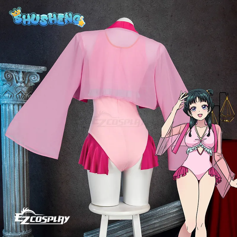 

Maomao Anime The Apothecary Diaries Cosplay Costume Halloween Carnival New Pink Sweet Swimsuit Cloak Summer Beach jumpsuit