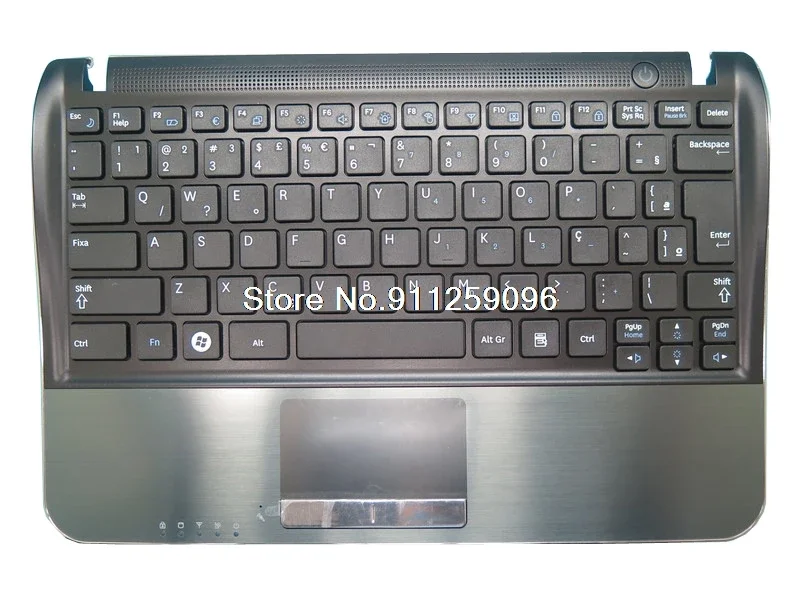 

Подставка для рук и клавиатура для ноутбука Samsung X128 Brazil BR BA59-02808P Верхний корпус с сенсорной панелью Новый