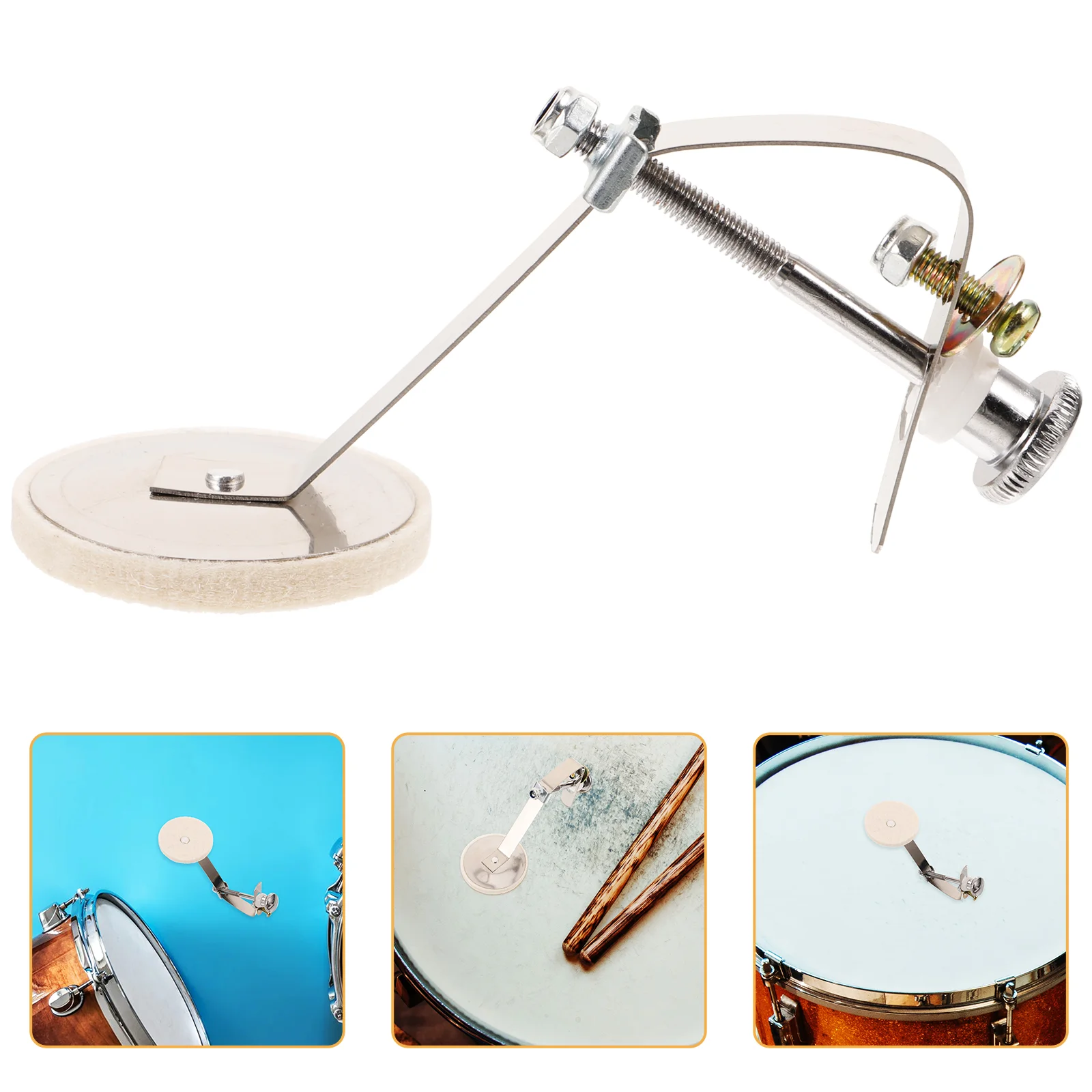 Snare Drum Pad Dampeners Muffler Pads Metal Damping Dampening Alloy for Accessories