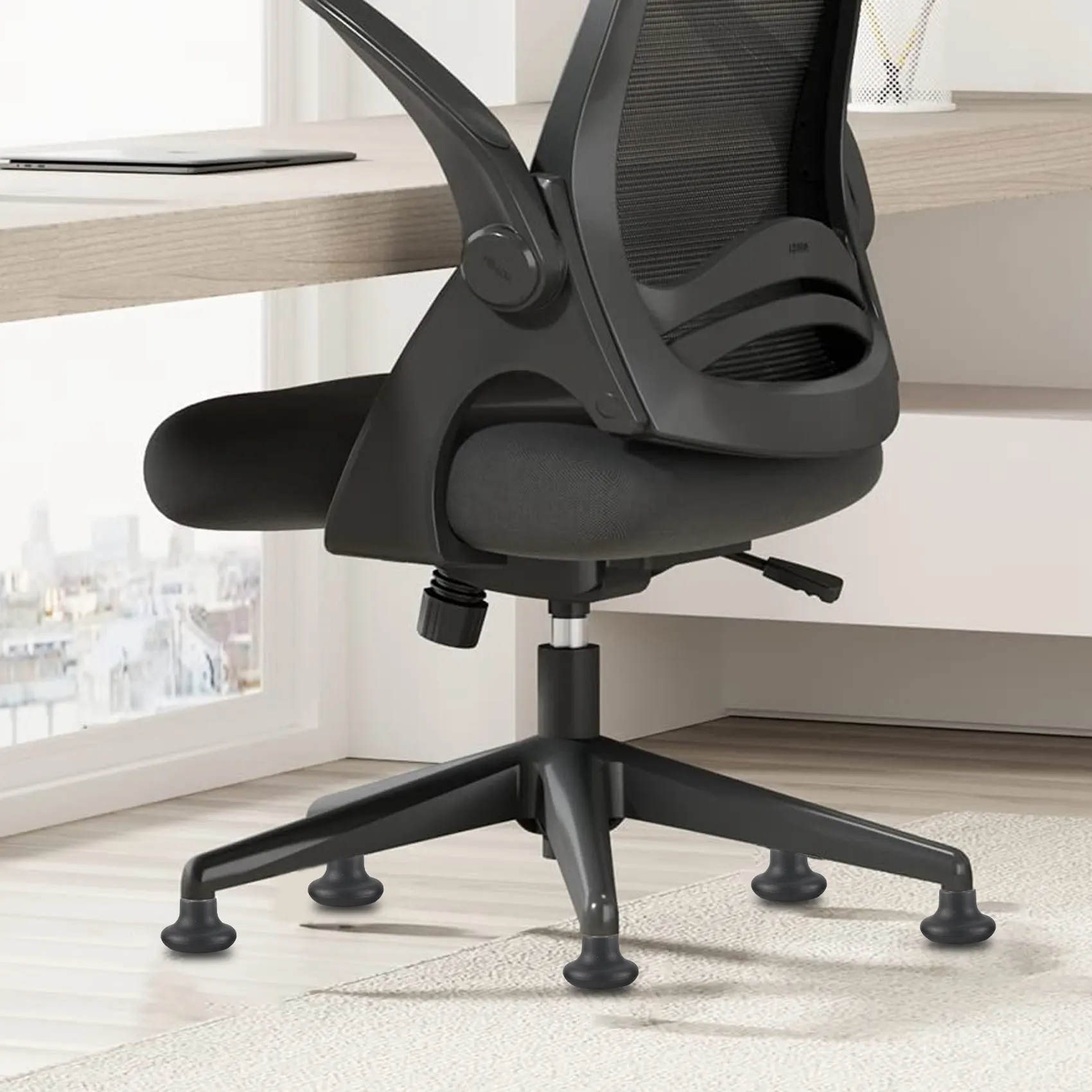 5 عبوات من BVBV تنزلق على الجرس لكرسي المكتب بدون عجلات، عجلات بديلة للكرسي الدوار بعجلات ثابتة ثابتة