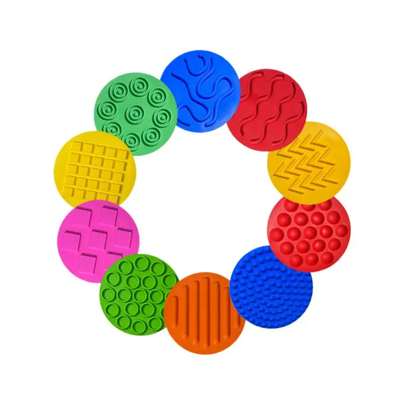 

Sensory Circles Mat Textured Round Play Mat For Kid Educational Textured Play Mat For Boys Girls Kids Toddler