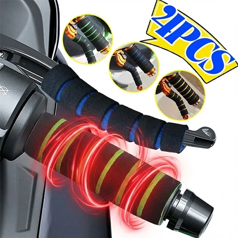 

Противоскользящие мотоциклетные губчатые ручки, мягкие губчатые чехлы для тормозных рычагов высокой плотности для мотоциклов, электронных велосипедов, трехколесных велосипедов