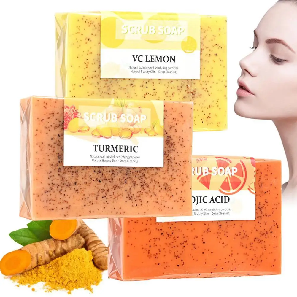 

100% Organic Carrot Soap, Natural Walnut Granules, Bright White Essential Oil, Glycerin Bath Handmade Soap, Moisturizing And Nou