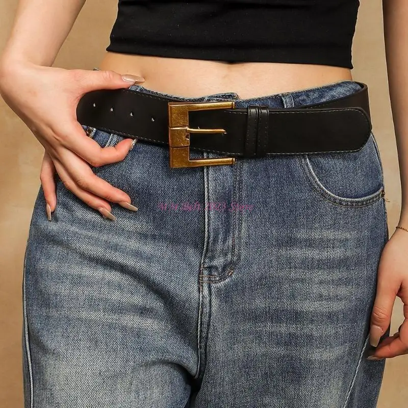 49me 인기있는 핀 버클 넓은 벨트 간단