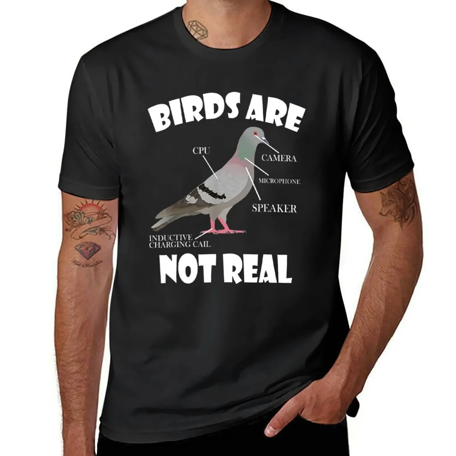 Birds Are Not Real Spies Conspiracy Theory Camera Dove T-Shirt graphic tee shirt essential t shirt anime tshirt men clothing