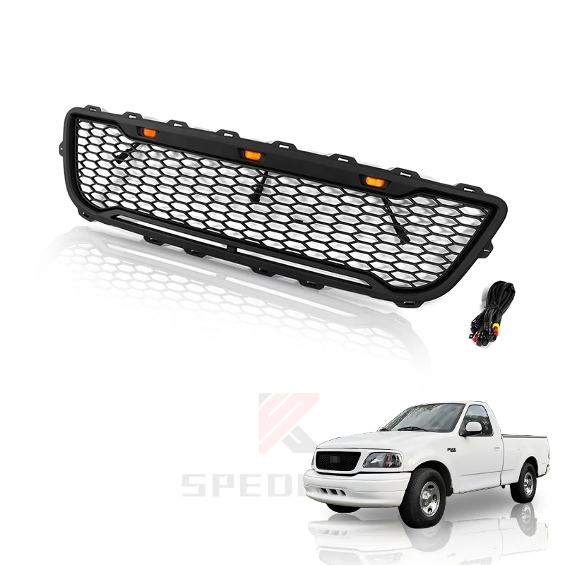 

Spedking Hot Sale 4x4 auto tuning accessories ABS Front bumper grill with LED turn light for ford f150 1999-2003