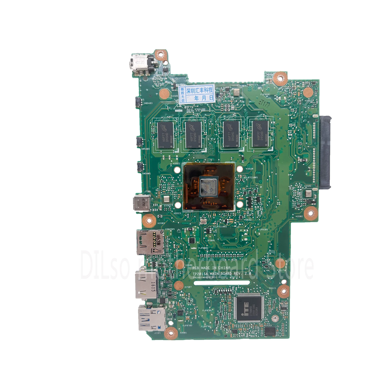 KEFU TP201SA MAINboard For ASUS Transformer Book Flip TP201S TP201 Laptop Motherboard With N3700 CPU 4GB-RAM OK 100% Test image 2